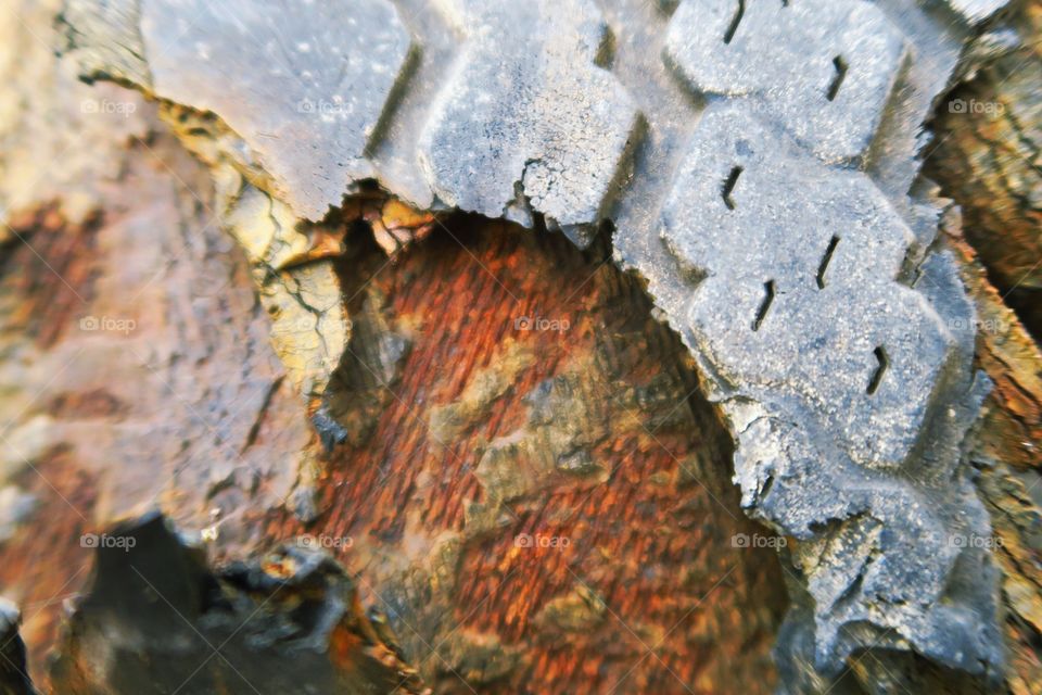 rusted tire
