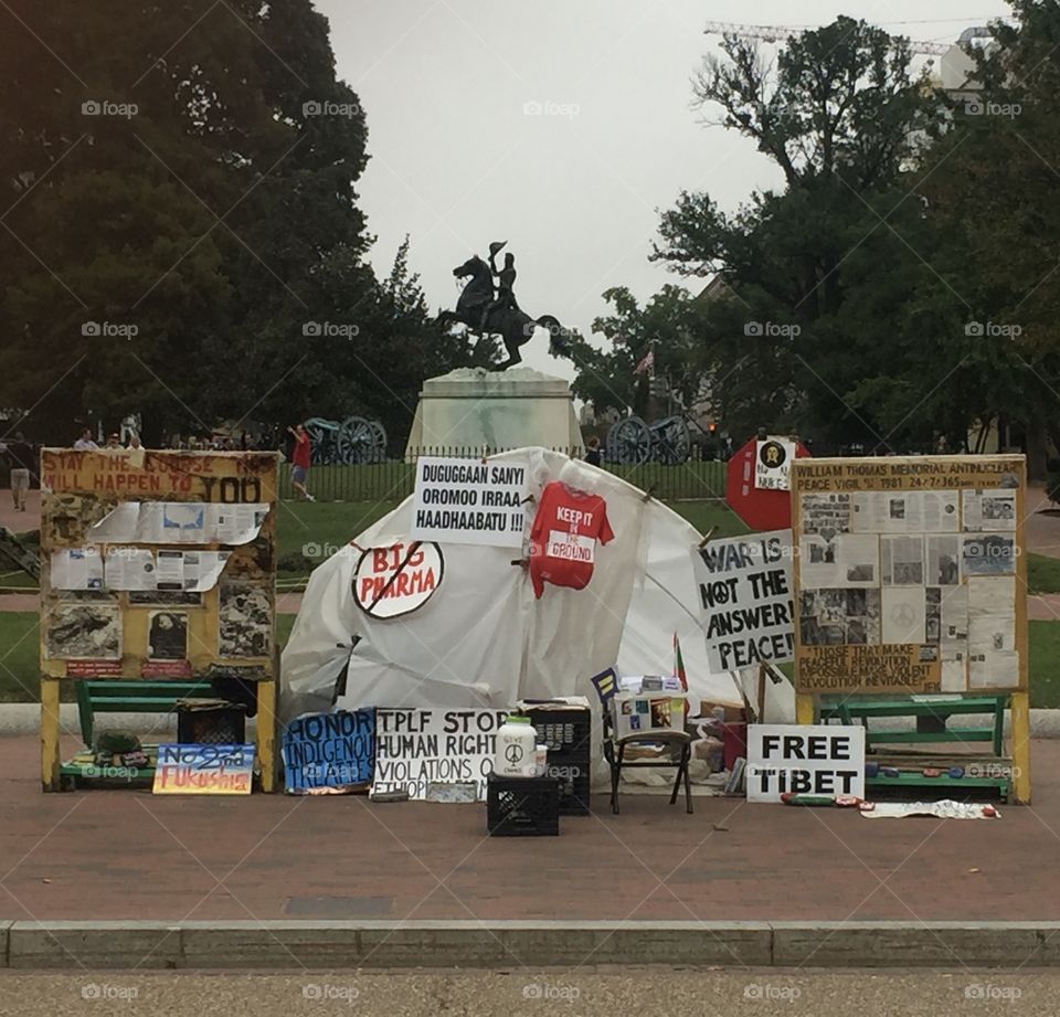 Protest in front of the White House