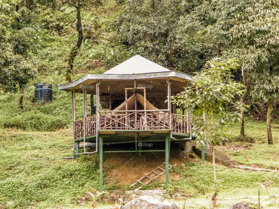 Rocky Island village, Jhalong Camp, Suntalekhola (Samsing), Kalimpong, West Bengal, India Located near Neora Valley national park popular for nature walk, trekking, weekend activity wilderness resorts