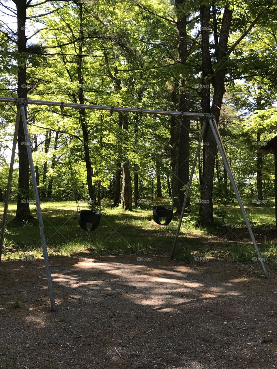 Swing set in park