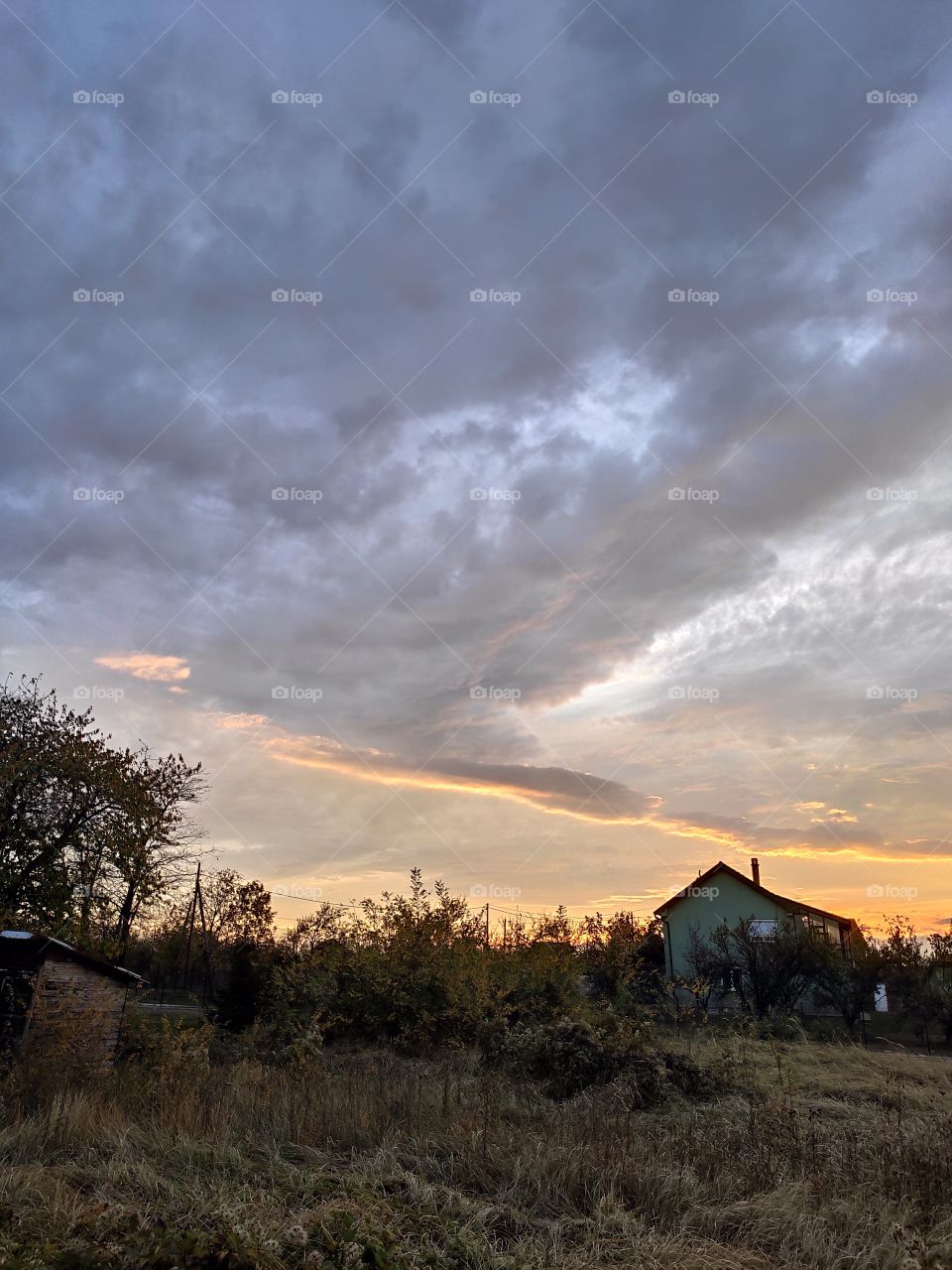 Sunset in Smederevo Serbia