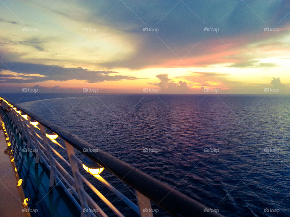 View of beautiful sunset