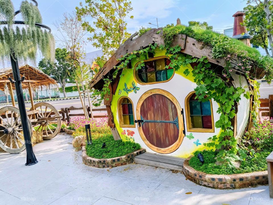 A view of the Hobbit Home Garden at Food Bayana Penang.