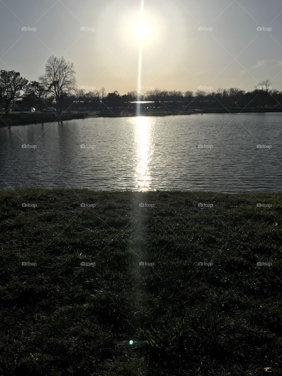 Sun over water