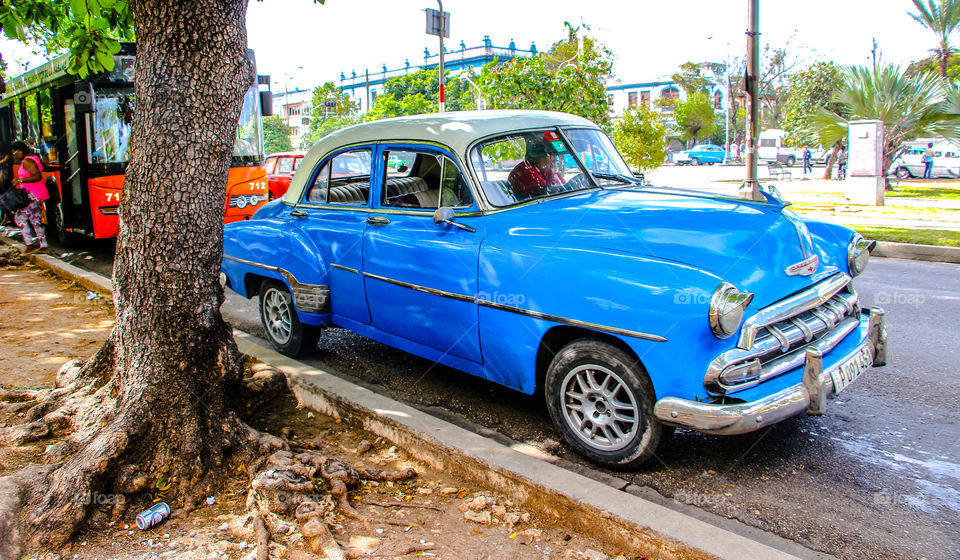 Classical car in Cuba