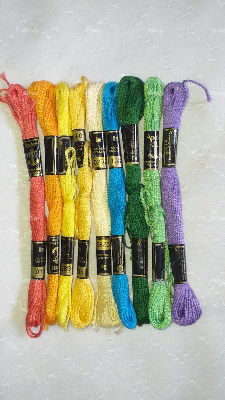 Anchor embroidery cotton threads with different colours - DIY and crafts