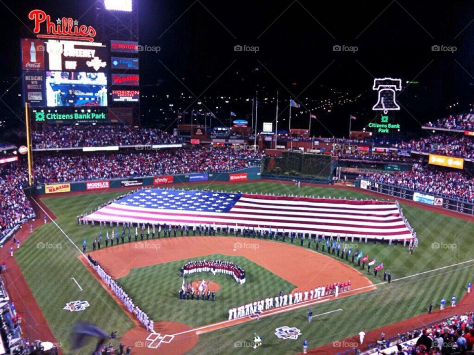 Philadelphia Phillies about to start the NCLS game.  