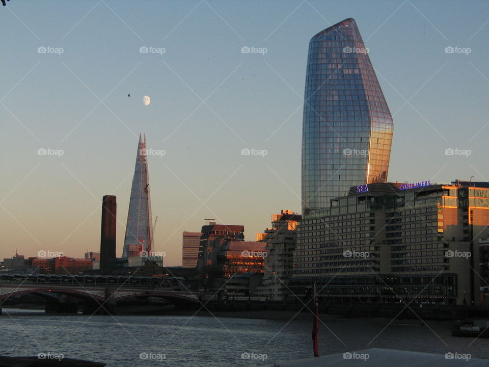 Moon over London