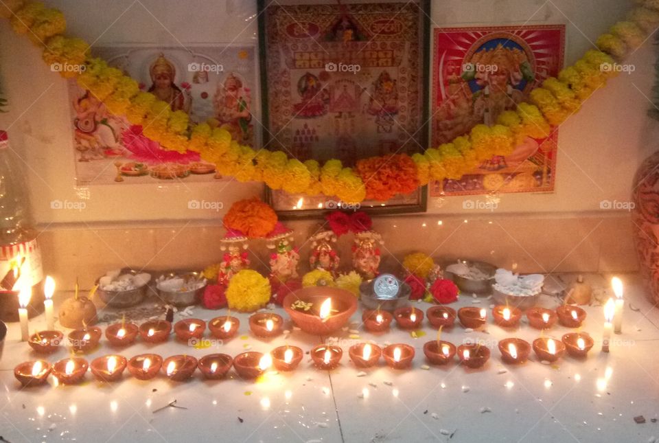 Lakshmi Pujan during Diwali