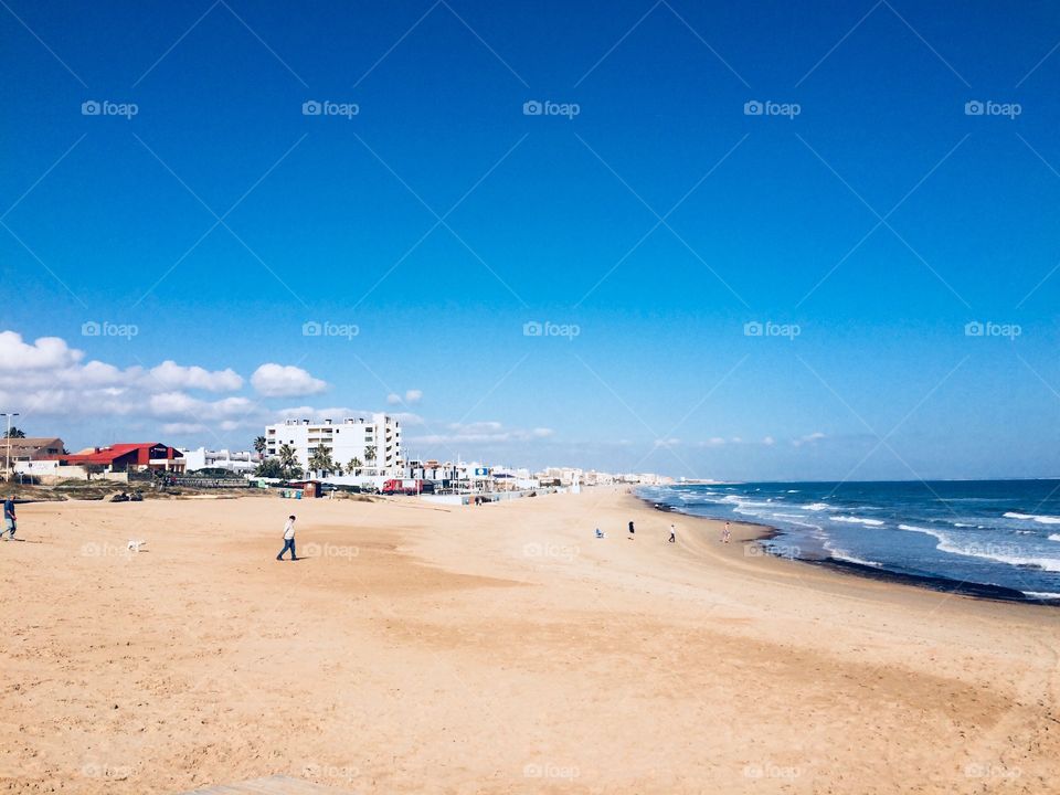 A quit beach in Torrevieja Spain 