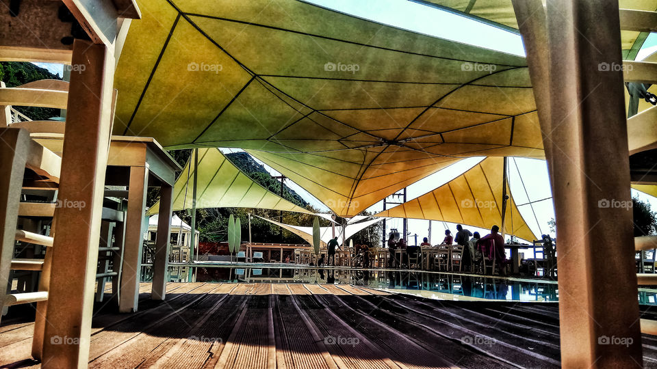 A beach bar in Lefkada Greece
