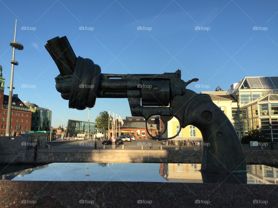 Anti-gun sculpture. 