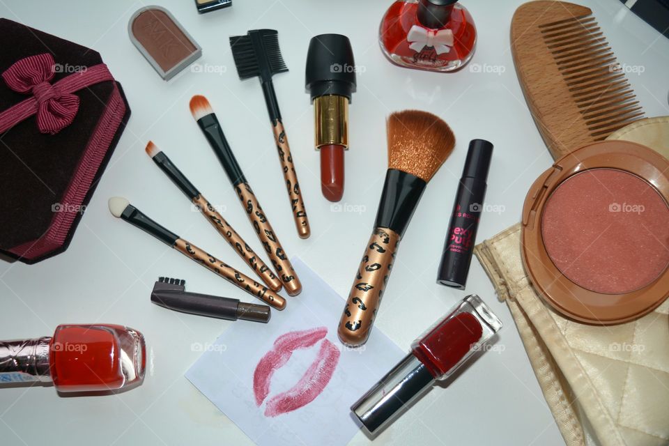 Brush, Make Up, Lipstick, Mascara, Treatment