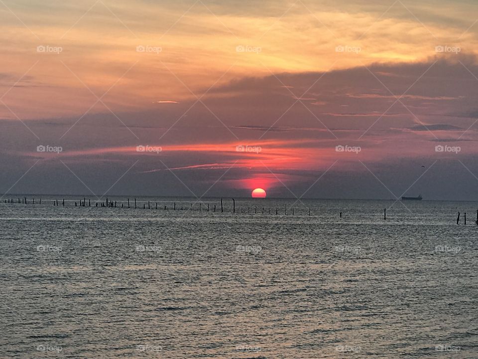 Sunset on the Chesapeake bay.