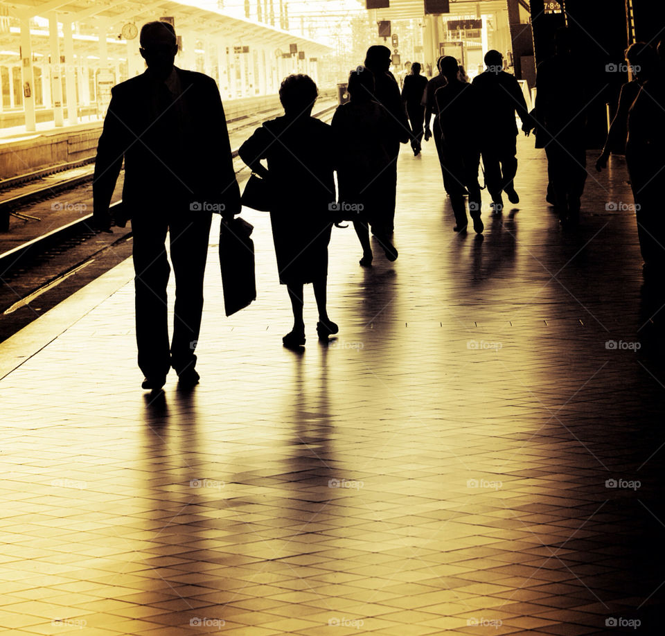 people woman train station by ventanamedia