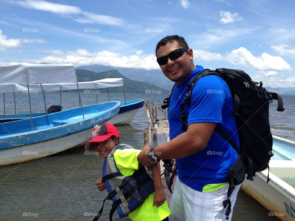 Daddy and me on vacation 