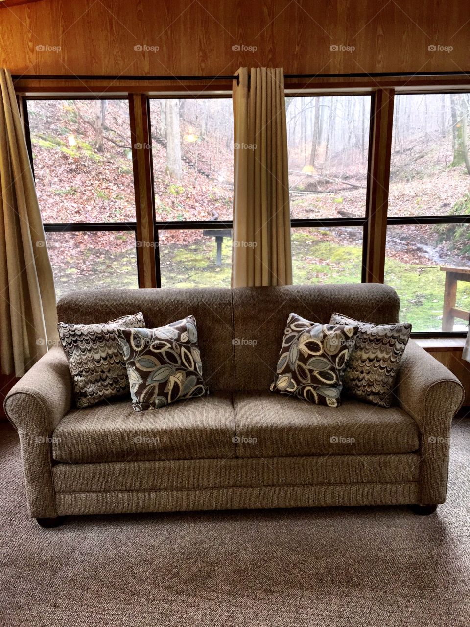 Couch in cabin