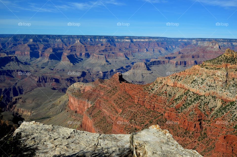 Grand Canyon view from Kaibab Trail on the South Rim. 