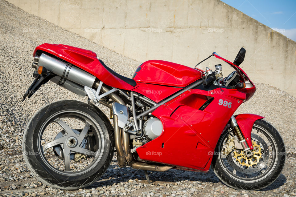 red ducati motorcycle