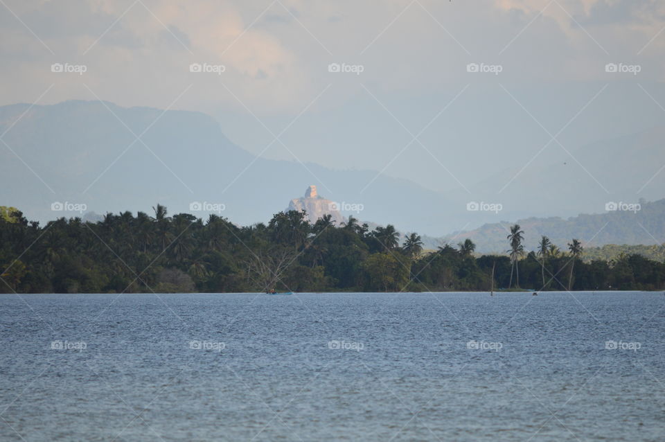 lake and rock - srilanka