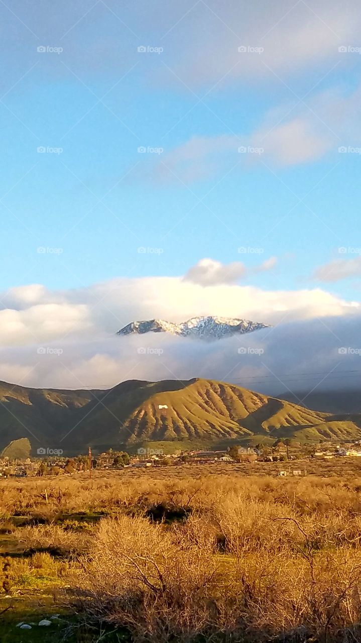 peaking through the clouds