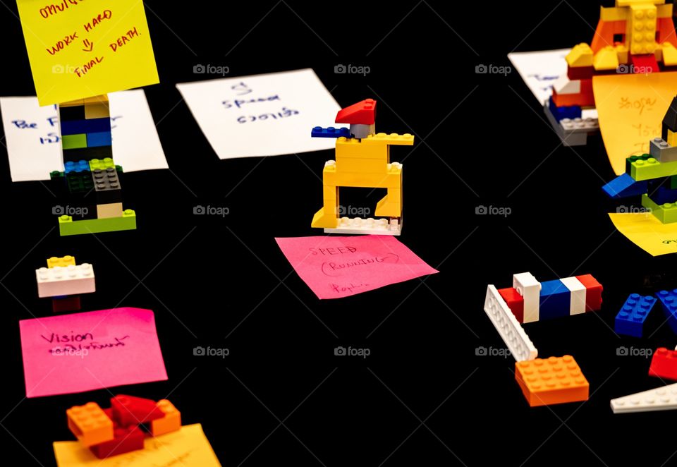 Try to make lego to the runner to show my working style at management workshop training course