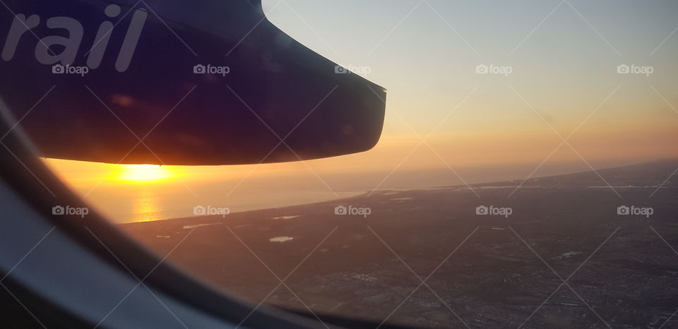 wing tip sunset