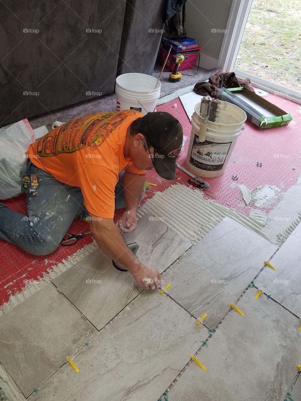 tile floor installation