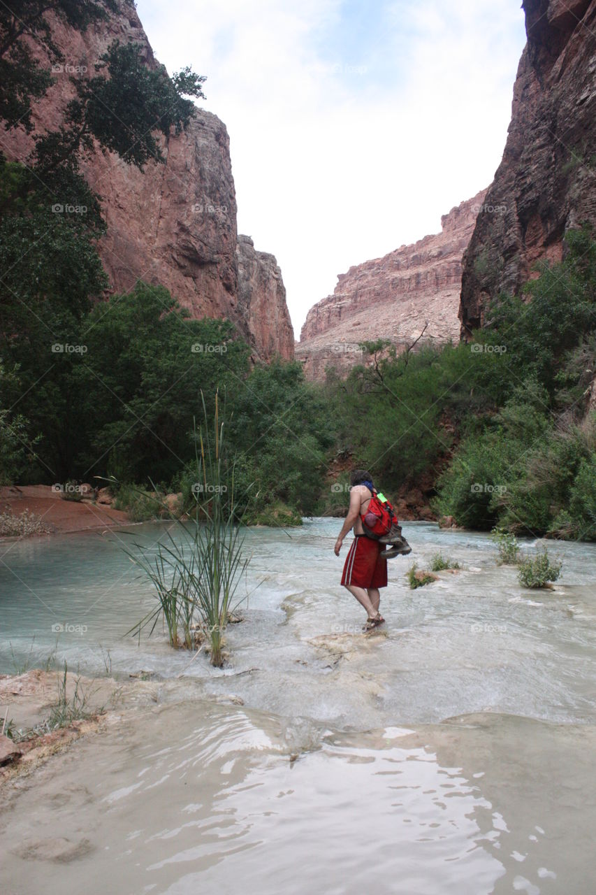 Walking the Colorado River inside the Grand Canyon
