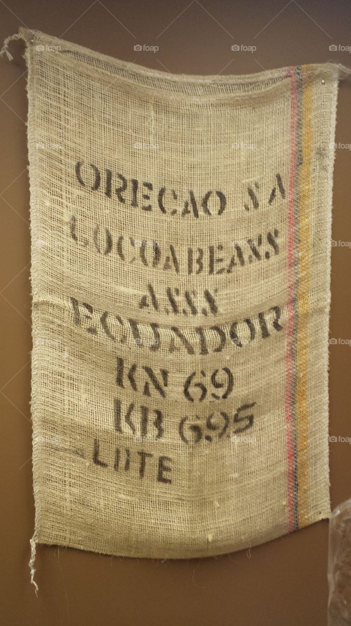 Cacao bean bag from Ecuador