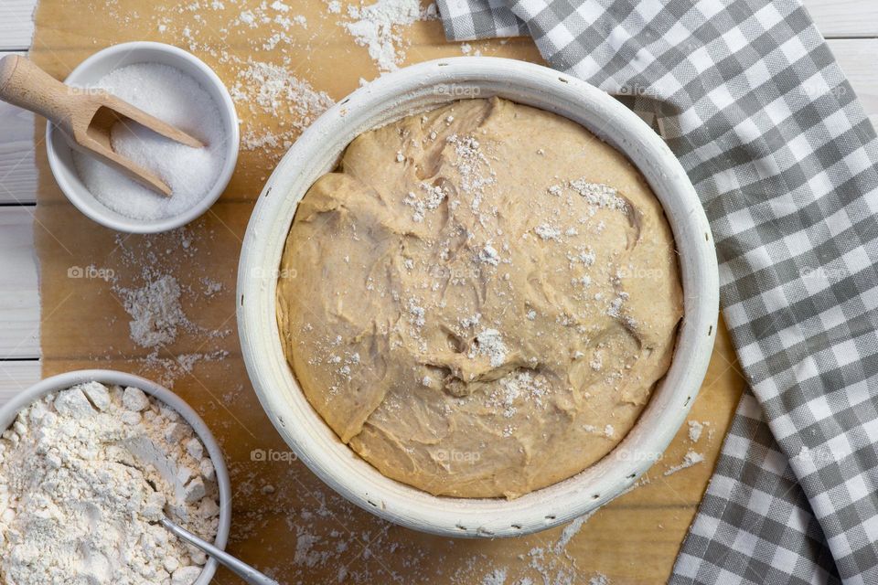 dough in proofing basket