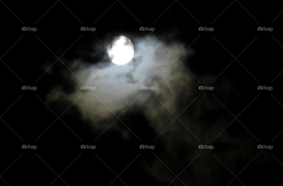 cloudy moon