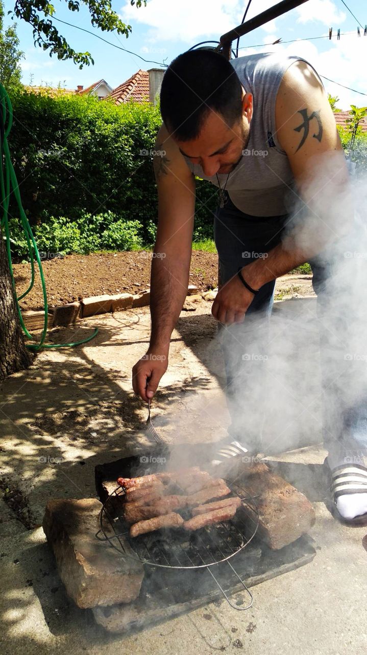 Barbeque at home in garden ❤️