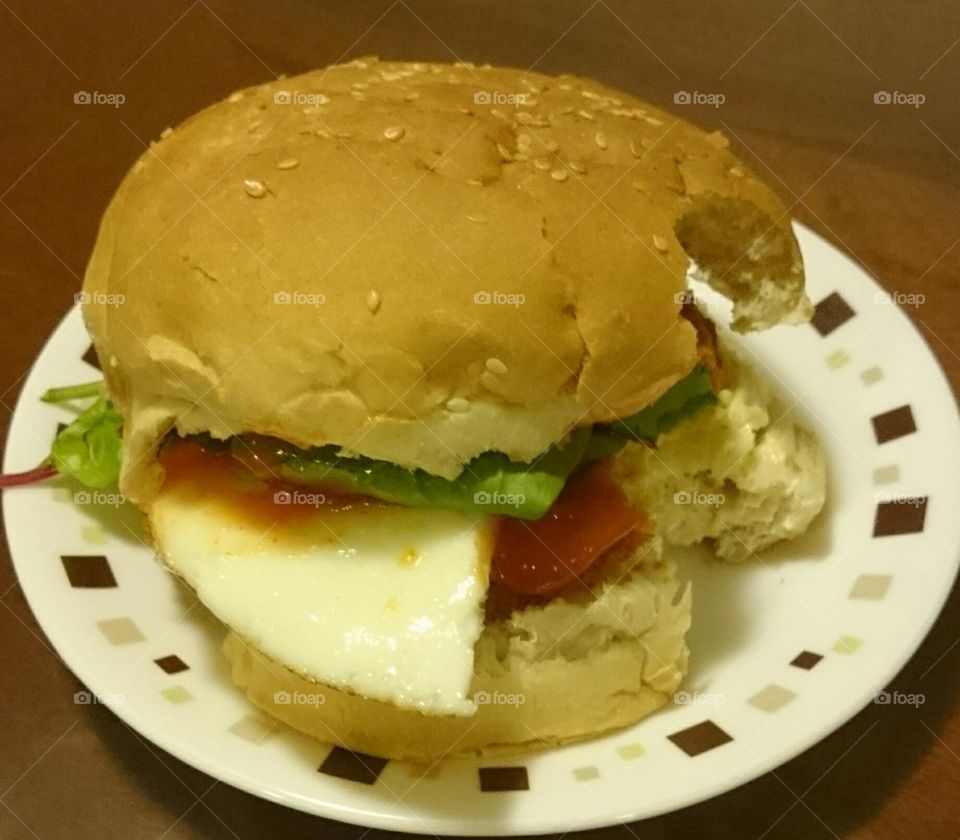 burger sandwich homemade