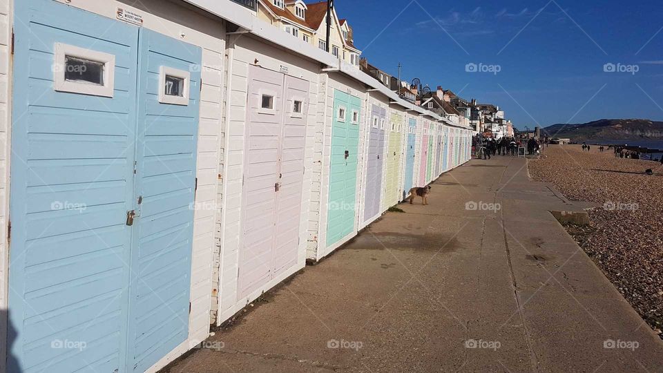 Lyme Regis Beach huts