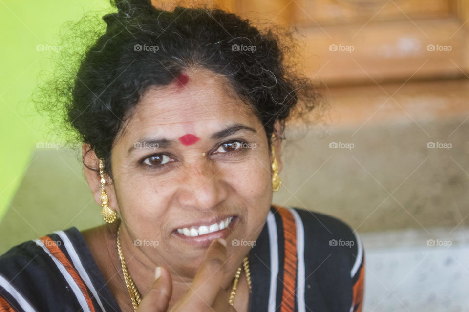 Portrait of a mature Indian woman