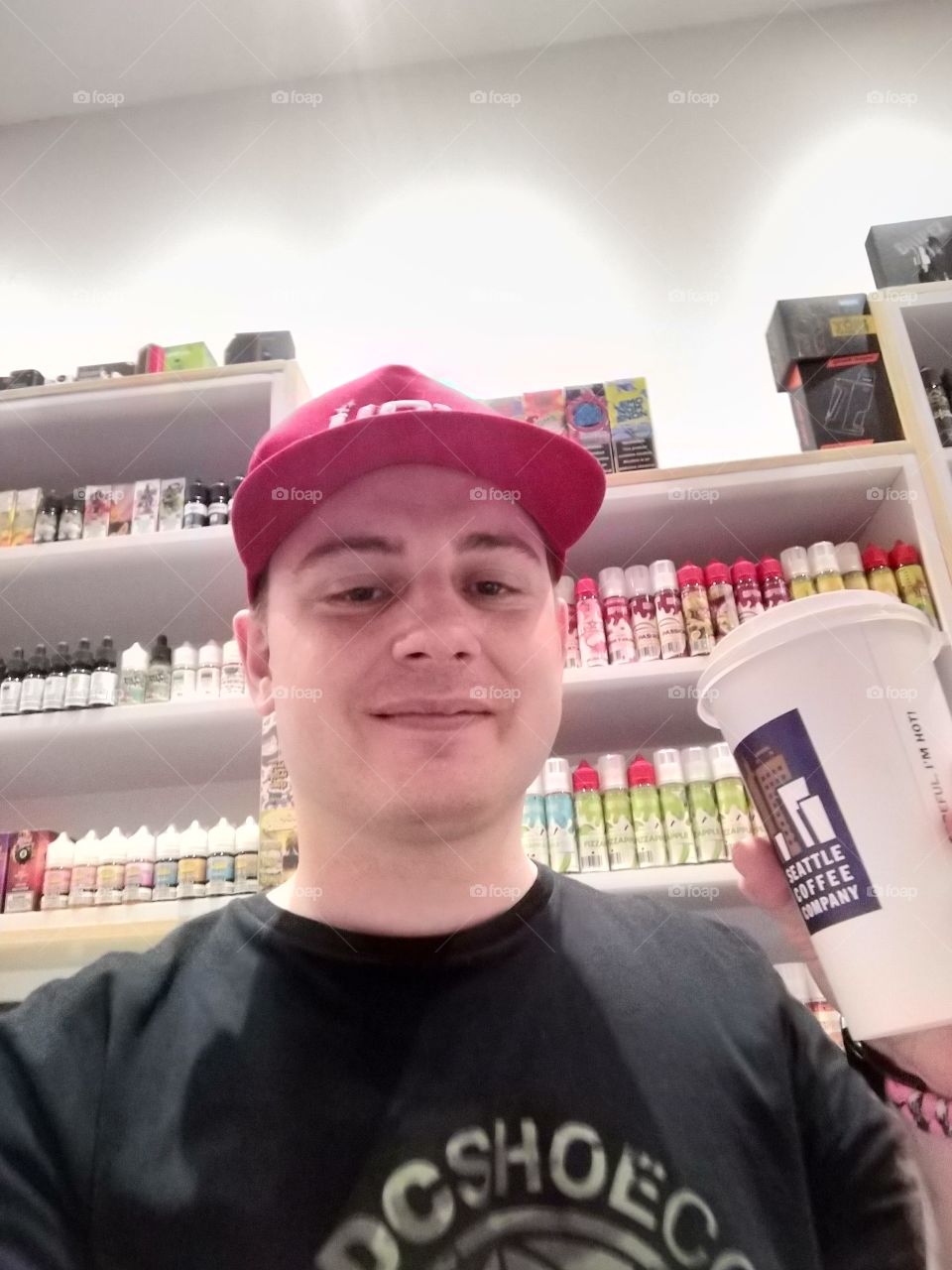 Caffeine and Vape, possibly better than sex when you work retail. (Those who do, you know what I'm talking about.)