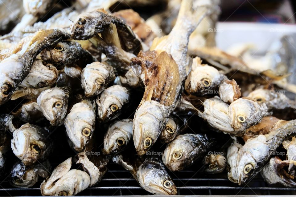 Thai street food,Delicious Fried fish