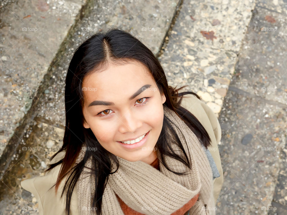 Portrait of happy woman