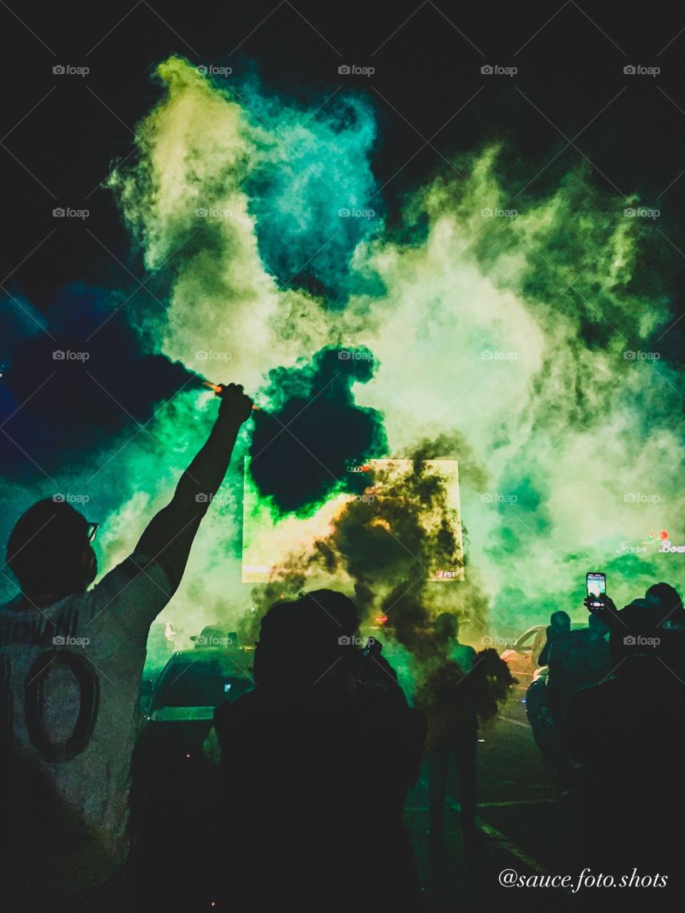 Celebrating a Los Angeles Galaxy goal 