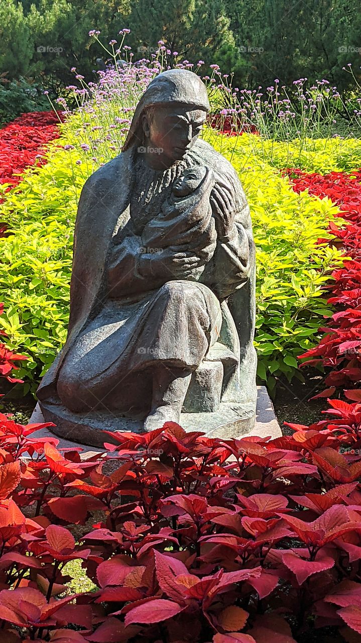 statue in the garden