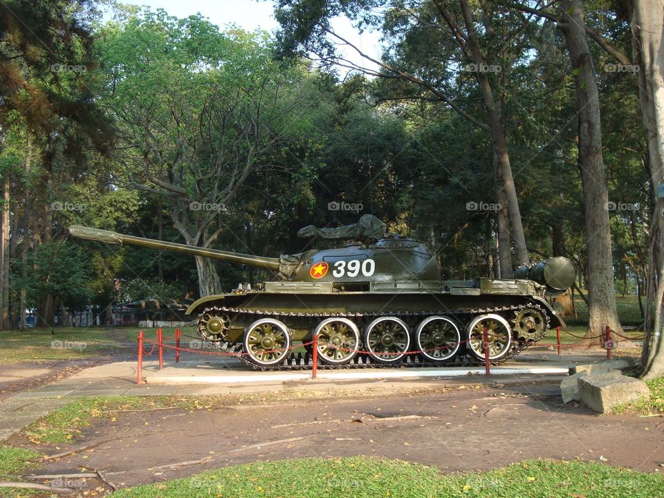 North Vietnamese Army tank. This crashed through the gates during the Fall of Saigon, ending the Vietnam War