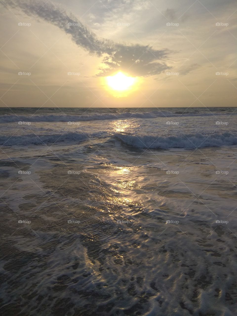 Sunset, Water, Beach, Sun, Ocean