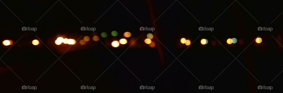 blurry lights, blurry night