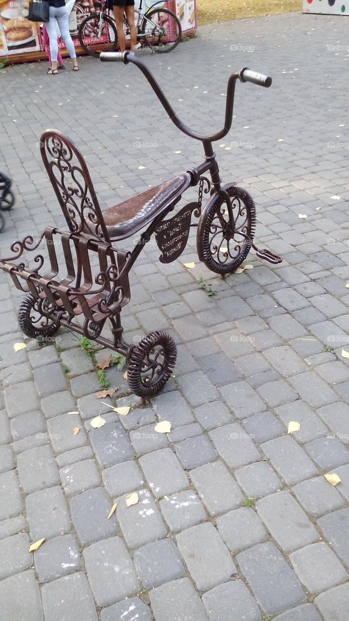 Retro bike in park in Samara