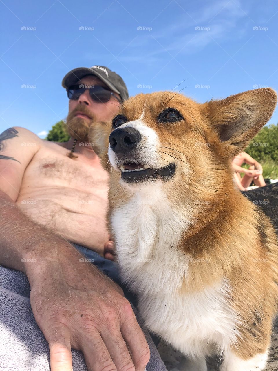 Relaxing at the beach