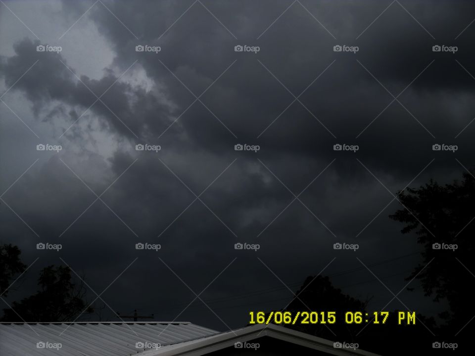 dark clouds. this is a picture of some very dark rain clouds