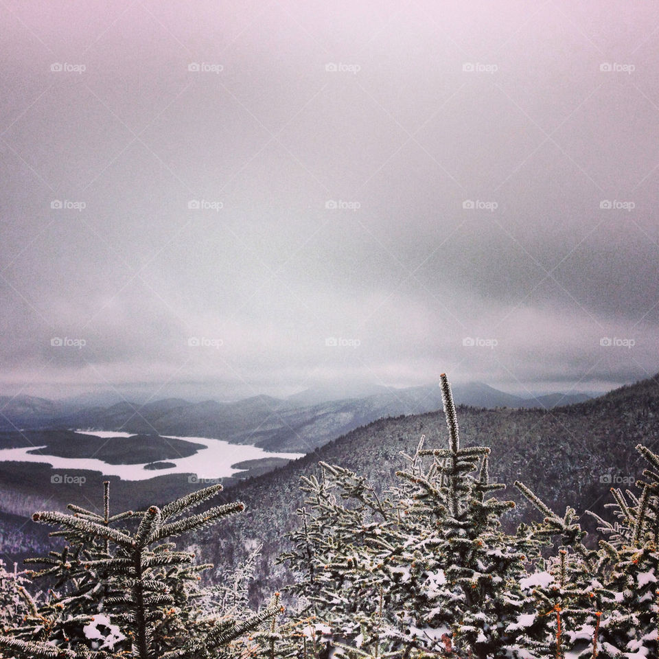 View from the top of Whiteface Mountain NY