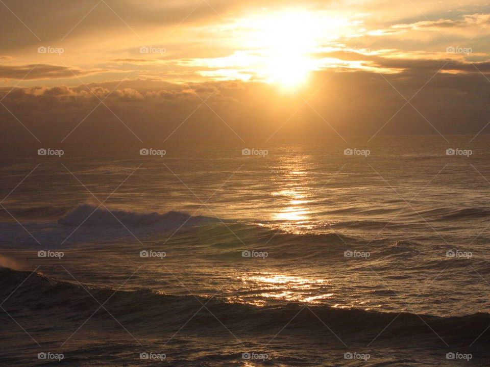 ocean sunset clouds sun by mauimar