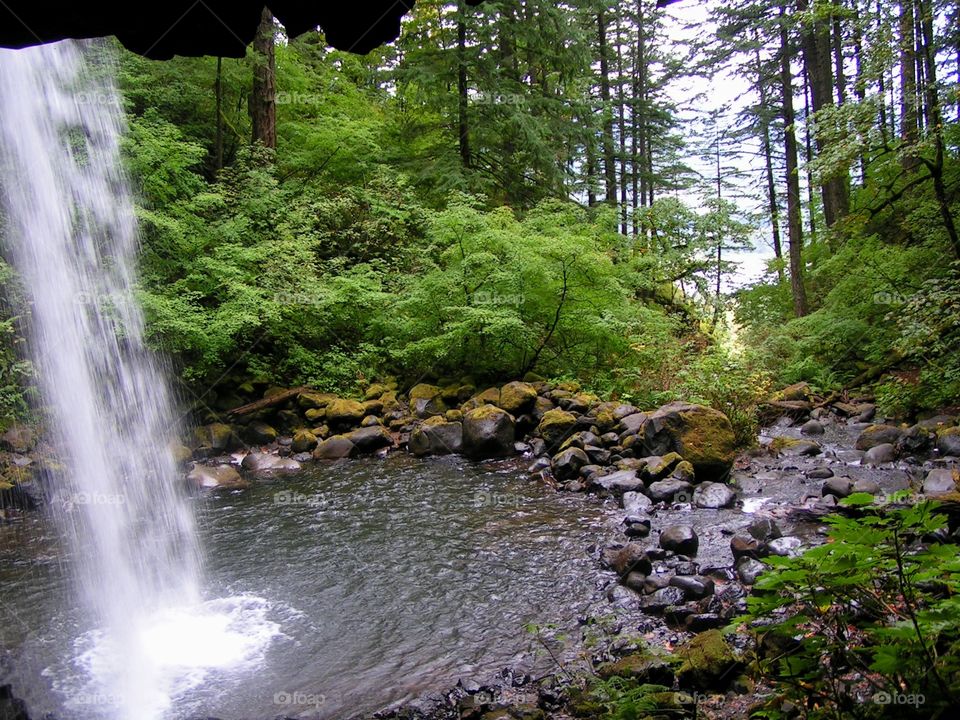 Poney Tail Falls in the Columbia River Gorge Oregon